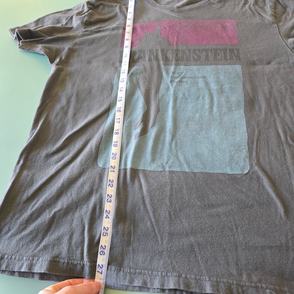Frankenstein Mary Shelley Graphic Tee Gray Large - Picture 11 of 13